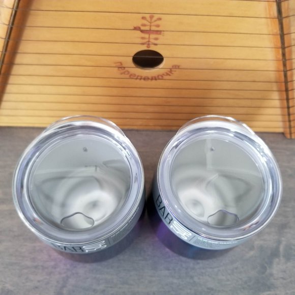 Rainbow Stemless Wine Tumblers with Lids, Set of 2. Bar 340 by Cambridge. NWT - Picture 10 of 12